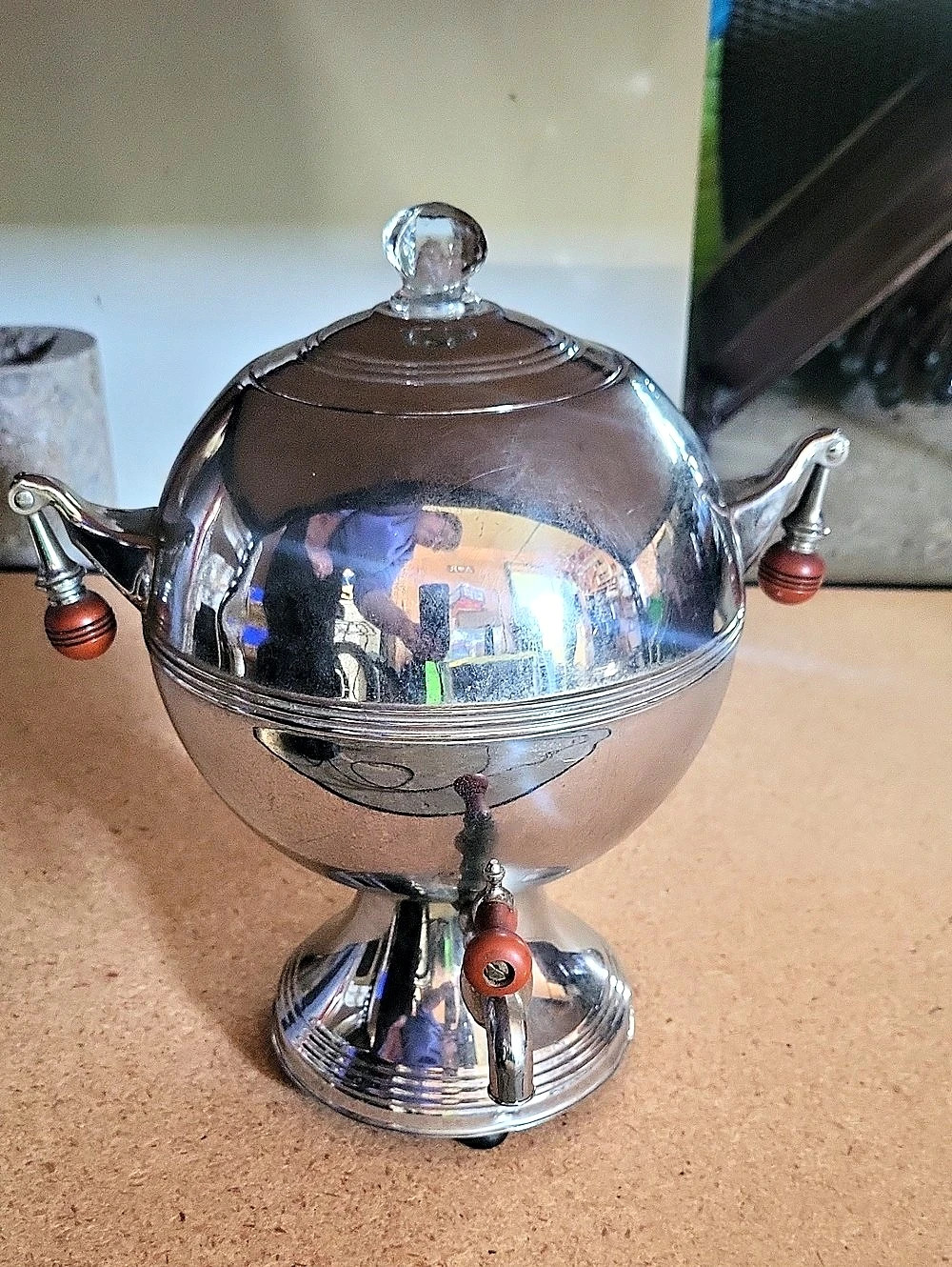 Kromaster Art Deco Sphere Coffee Urn Percolator Silver Tea or Coffee Server